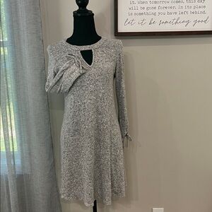 Iz Byer Heather Gray Long Sleeve Dress